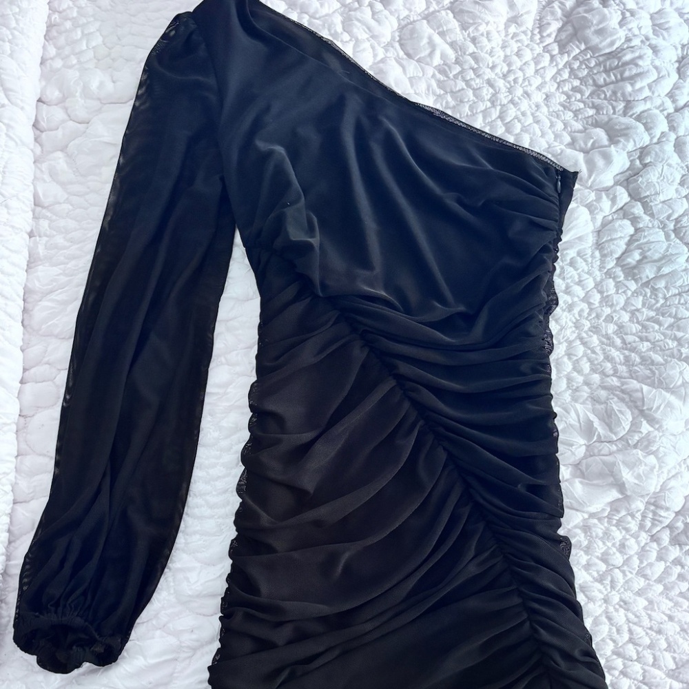 black mini dress